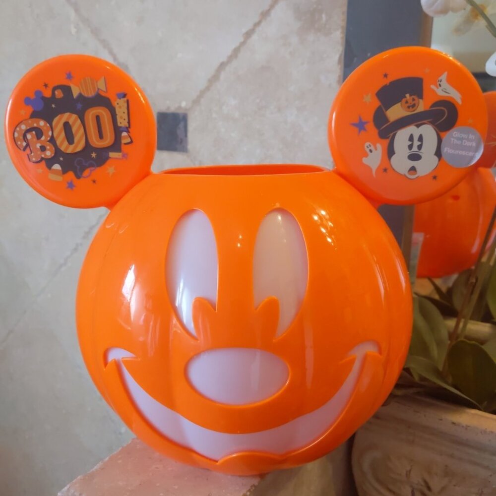 DISNEY HALLOWEEN MICKEY MOUSE PUMPKIN BOWL GLOW IN THE DARK JACK O LANTERN 2020
